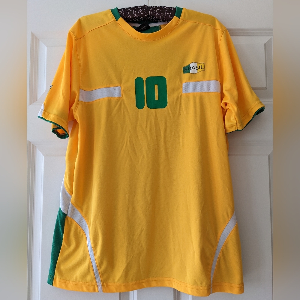 Stryker Futbol Brasil Yellow Green White jersey Blokecore